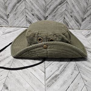 Vintage Panama Jack Boonie Bucket Hat Green Canvas Adult Medium USA